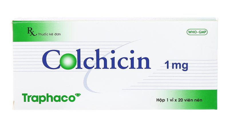 Colchicin Traphaco 1mg phòng và trị gout (1 vỉ x 20 viên)