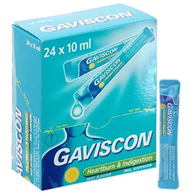 THUỐC TRỊ TRÀO NGƯỢC DẠ DÀY, THỰC QUẢN GAVISCON DUAL ACTION (HỘP 24 GÓI X 10 ML)