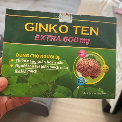 Viên Uống Ginkgo 600 Mg Natural Giúp Hoạt Huyết Dưỡng Não Hộp 100 Viên - Mediusa