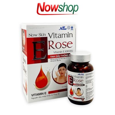 Now Skin Vitamin E Rose 1000IU – Viên uống đẹp da ngăn ngừa lão hóa. Hộp 30 viên