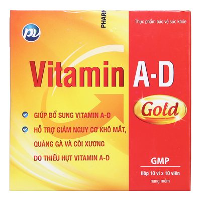 Vitamin A-D Gold PV hộp 100 viên