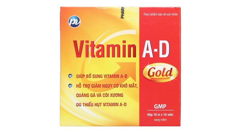 Vitamin A-D Gold PV hộp 100 viên