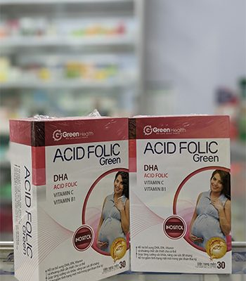 Viên uống bổ sắt Acid Folic Green [Hộp 30 viên]